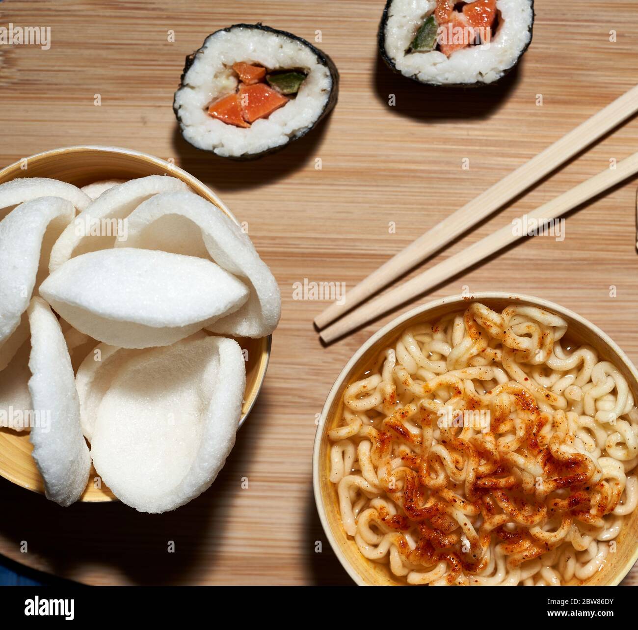 foto del sushi del giorno della cena da solo a casa Foto Stock