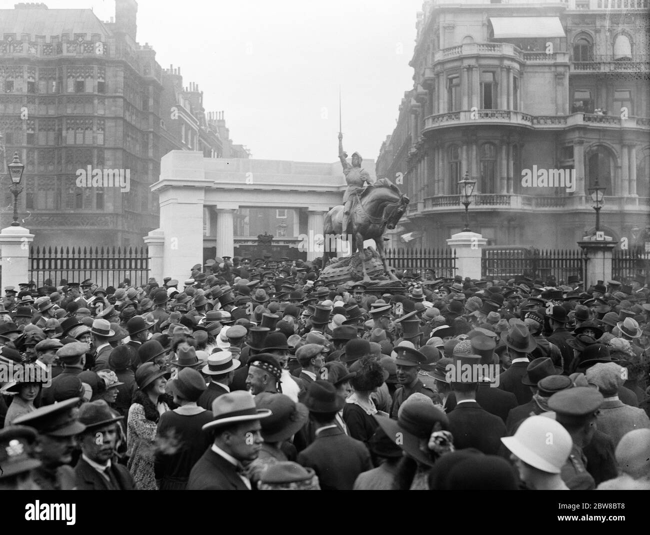 Memoriale di guerra di cavalleria a Stanhope Gate , Hyde Park , inaugurato il 21 giugno 1924 Foto Stock