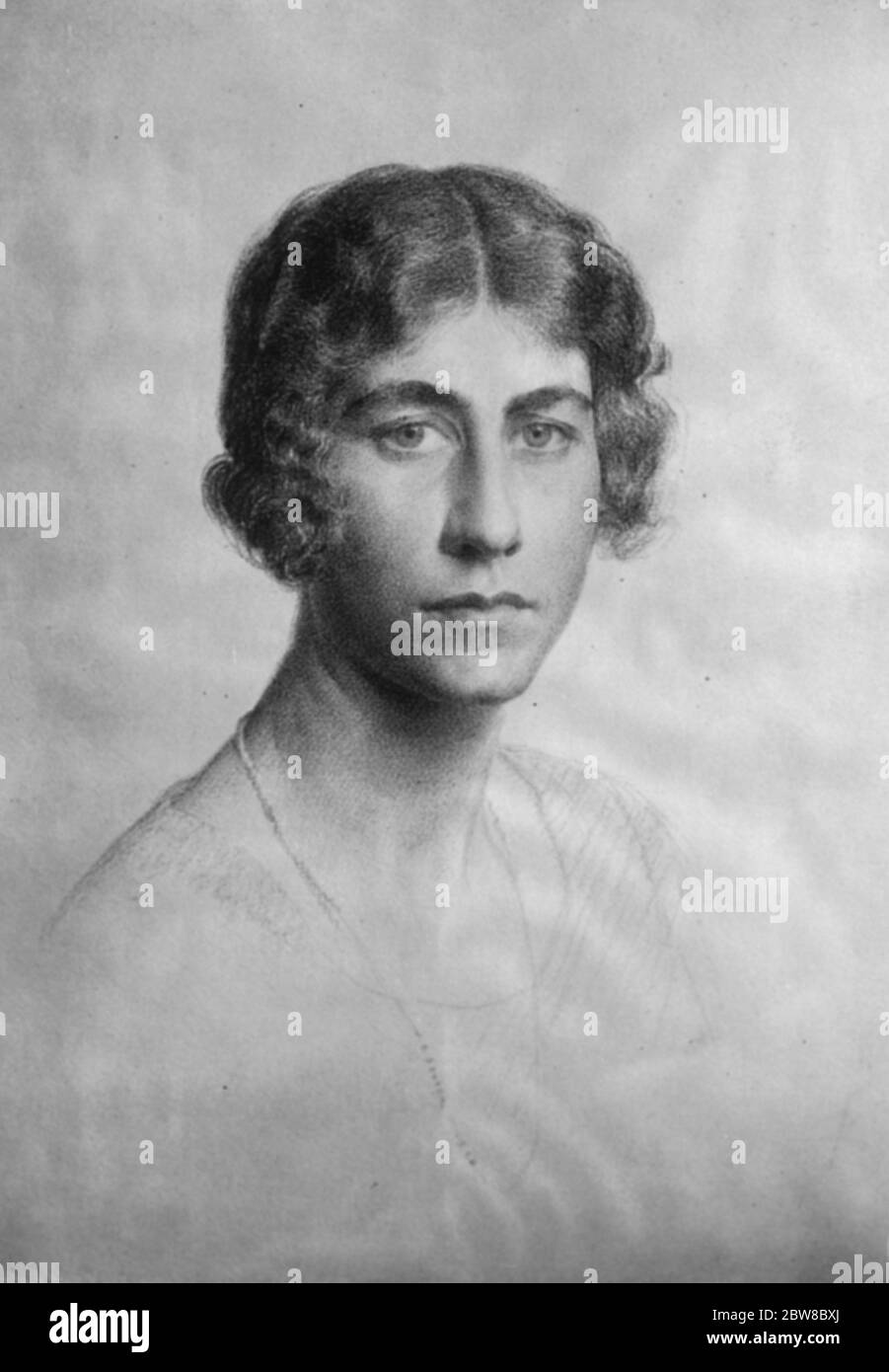Sig.ra Angela Trotter , figlia di Lady Trotter , che è di sposare il Hon Edmund Pery . Sig.na Angela Trotter . 27 maggio 1926 Foto Stock