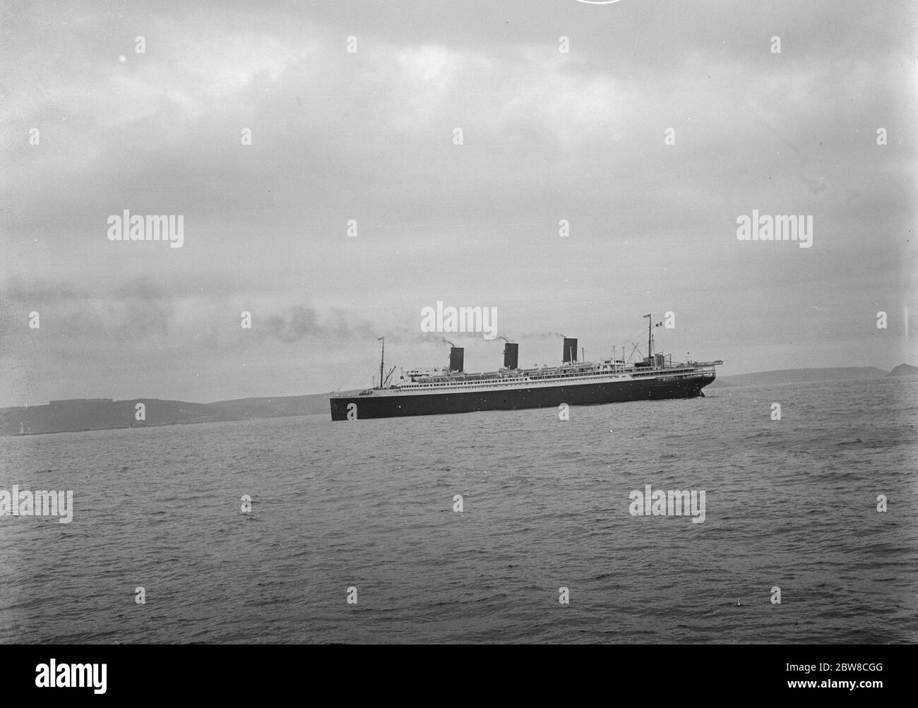 La nave 'Ile De France'. 23 agosto 1928 Foto Stock