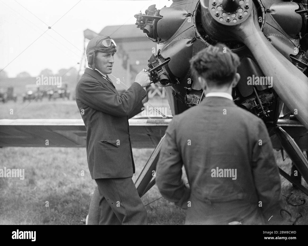 La corsa aerea della Kings Cup . Squadron leader Sir Christopher Brand, KBE, DSO, MC, DFC. 1926 Foto Stock