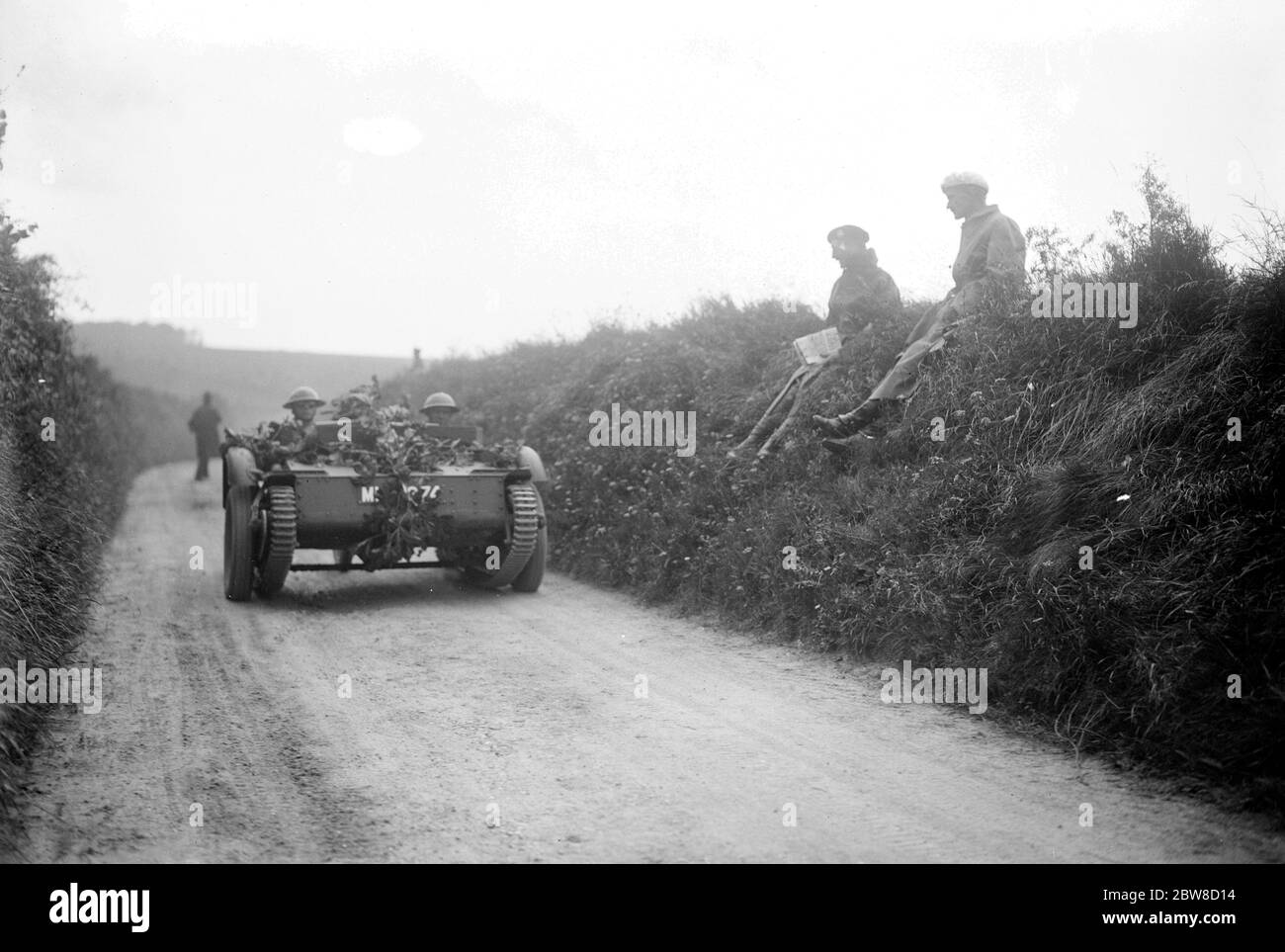 Grande esercito meccanico sulla pianura di Salisbury . Una delle nuove tankette a due posti in azione . 19 agosto 1927 Foto Stock