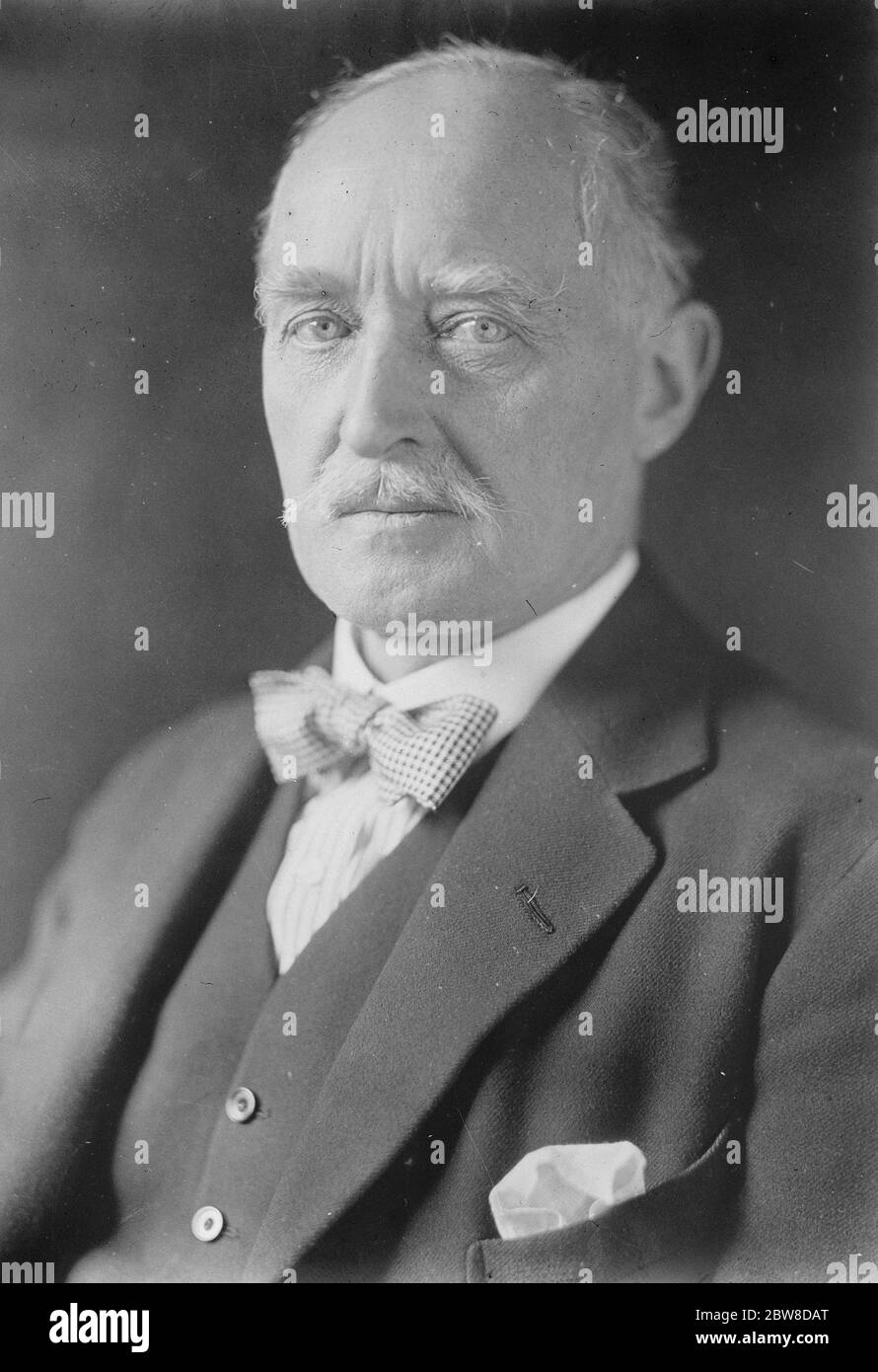 Sir Esme Howard ritirarsi . Un nuovo ritratto di Sir Esme Howard . 23 ottobre 1928 Foto Stock