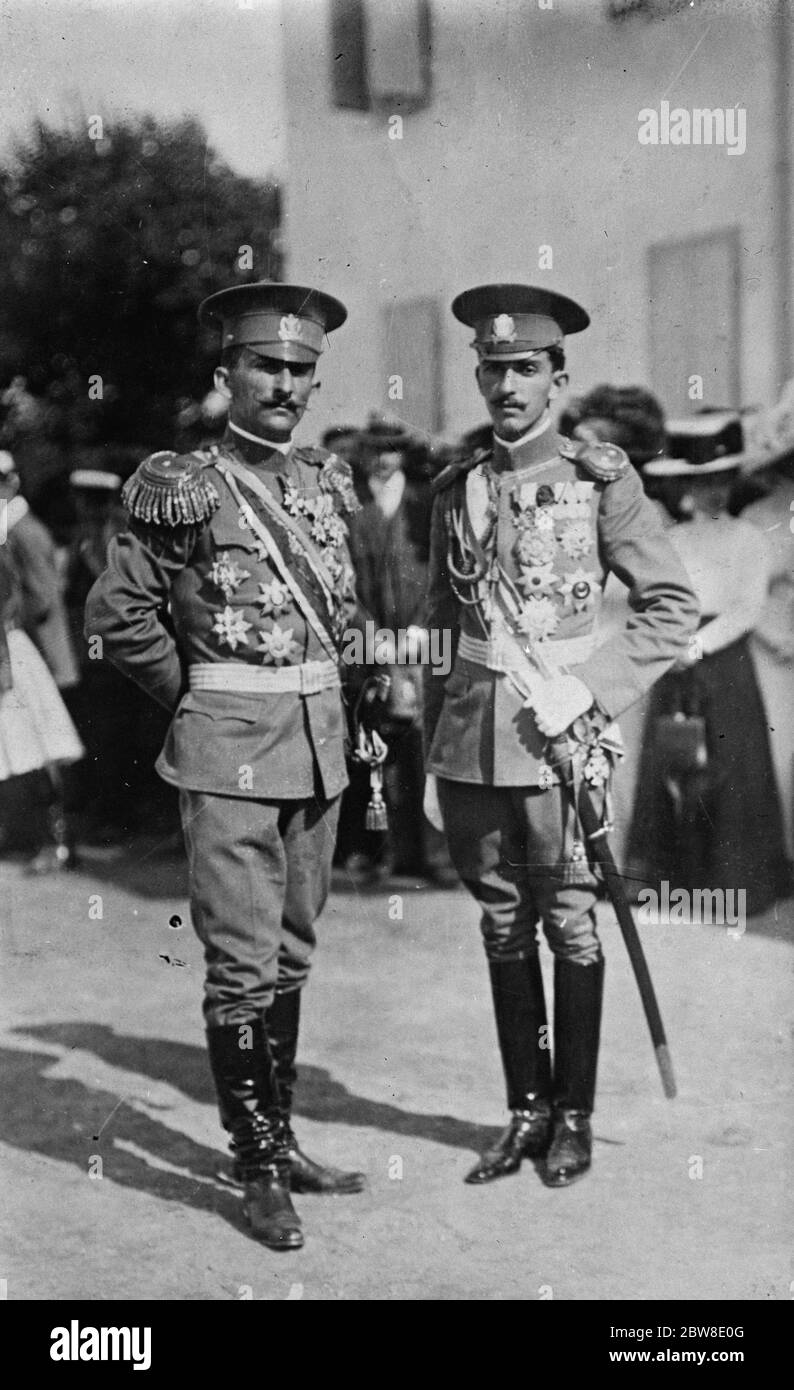 Principe Petar di Montenegro (sinistra). Luglio 1929 Foto Stock