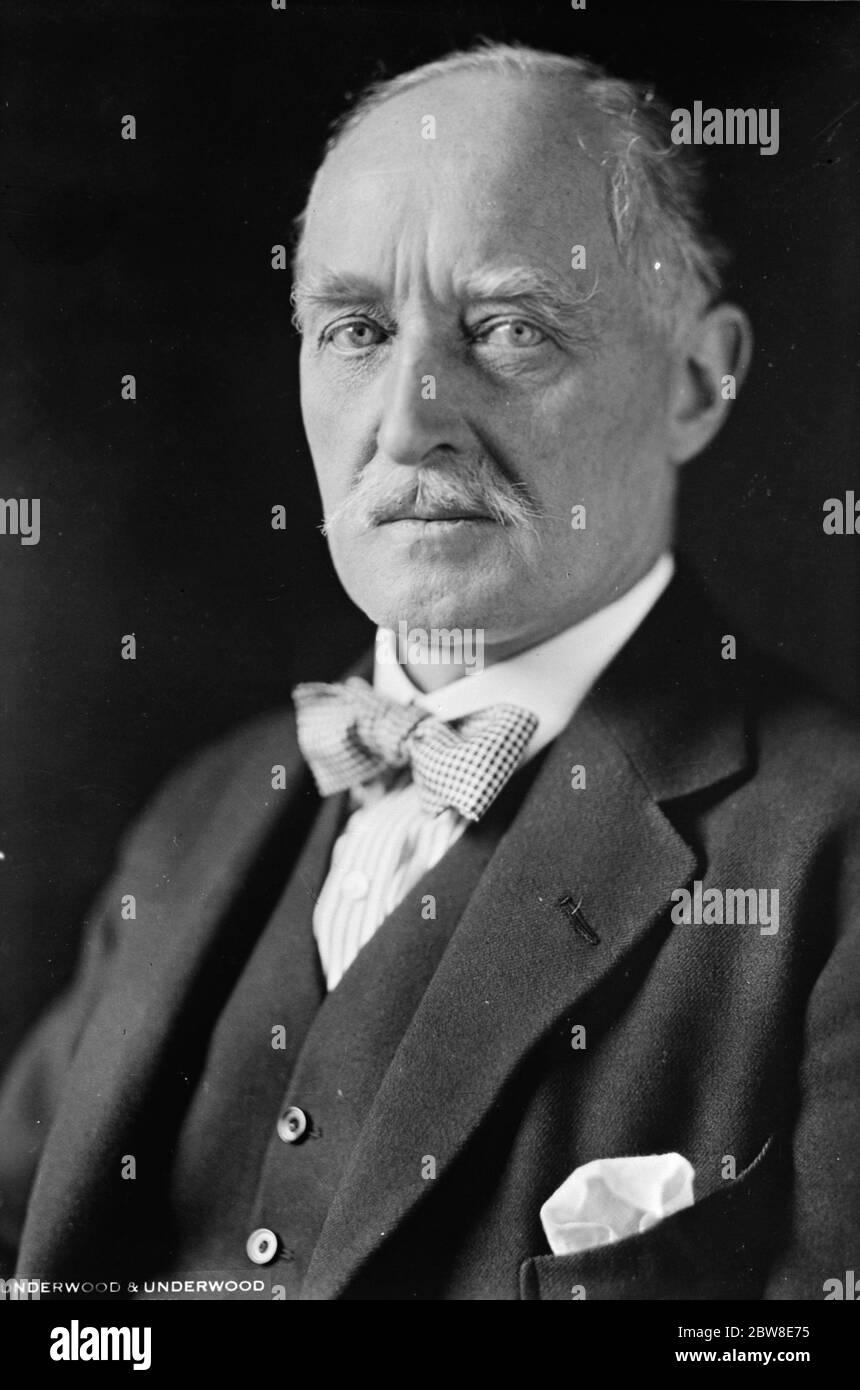 Essere il Premier ospite a Washington . Uno speciale studio ritratto di Sir Esme Howard . 27 settembre 1929 Foto Stock