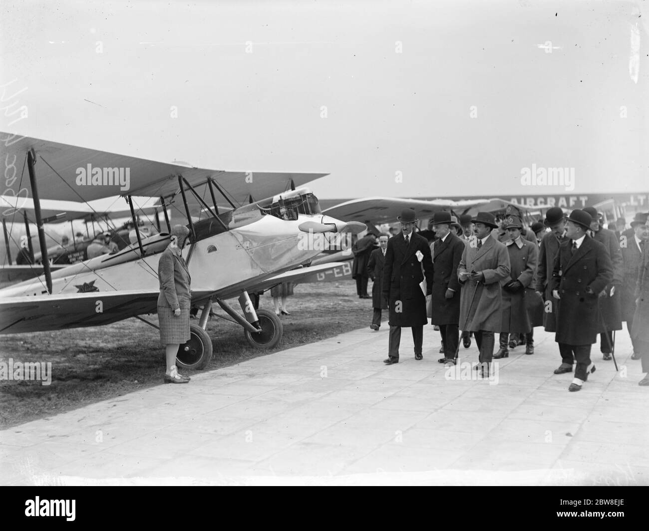 Esposizione per l'aviazione civile del Re dell'Afghanistan all'aerodromo di Croydon . 21 marzo 1928 Foto Stock