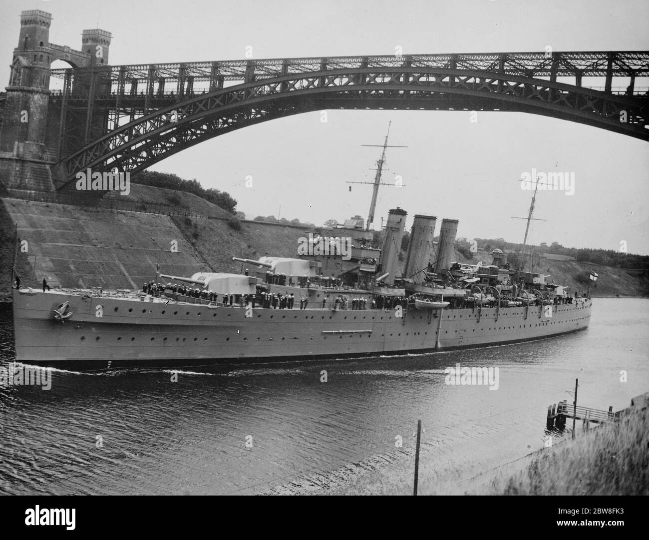 La sig.ra Norfolk lascia il canale di Kiel . 1 luglio 1931 Foto Stock