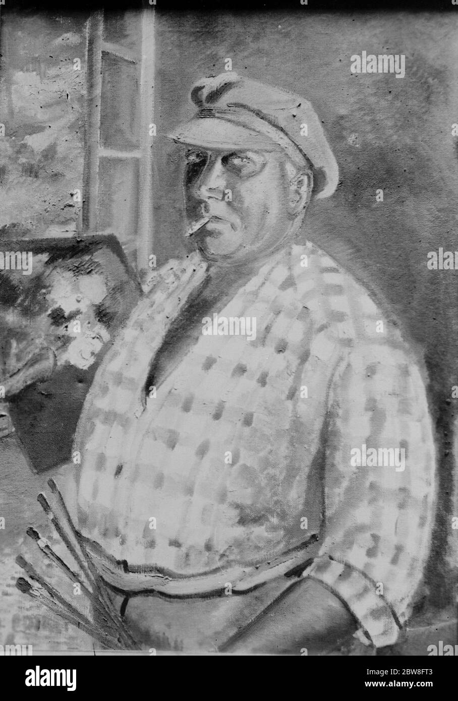 Non come gli altri lo vedono . Paul Poiret , il famoso dressmaker francese . Un ritratto da lui dipinto nel 1928 , ora esposto a Parigi . 1931 Foto Stock