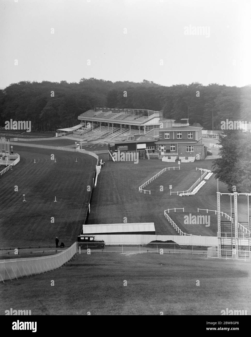 Una vista sul circuito di Goodwood. 27 luglio 1929 Foto Stock