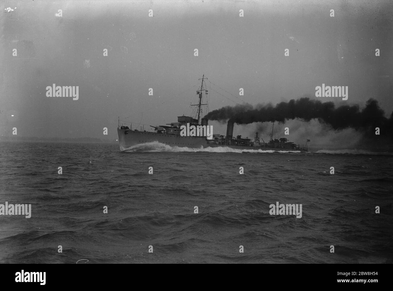 Prove di velocità del leader della flottiglia argentina nel Solent . 28 febbraio 1929 Foto Stock