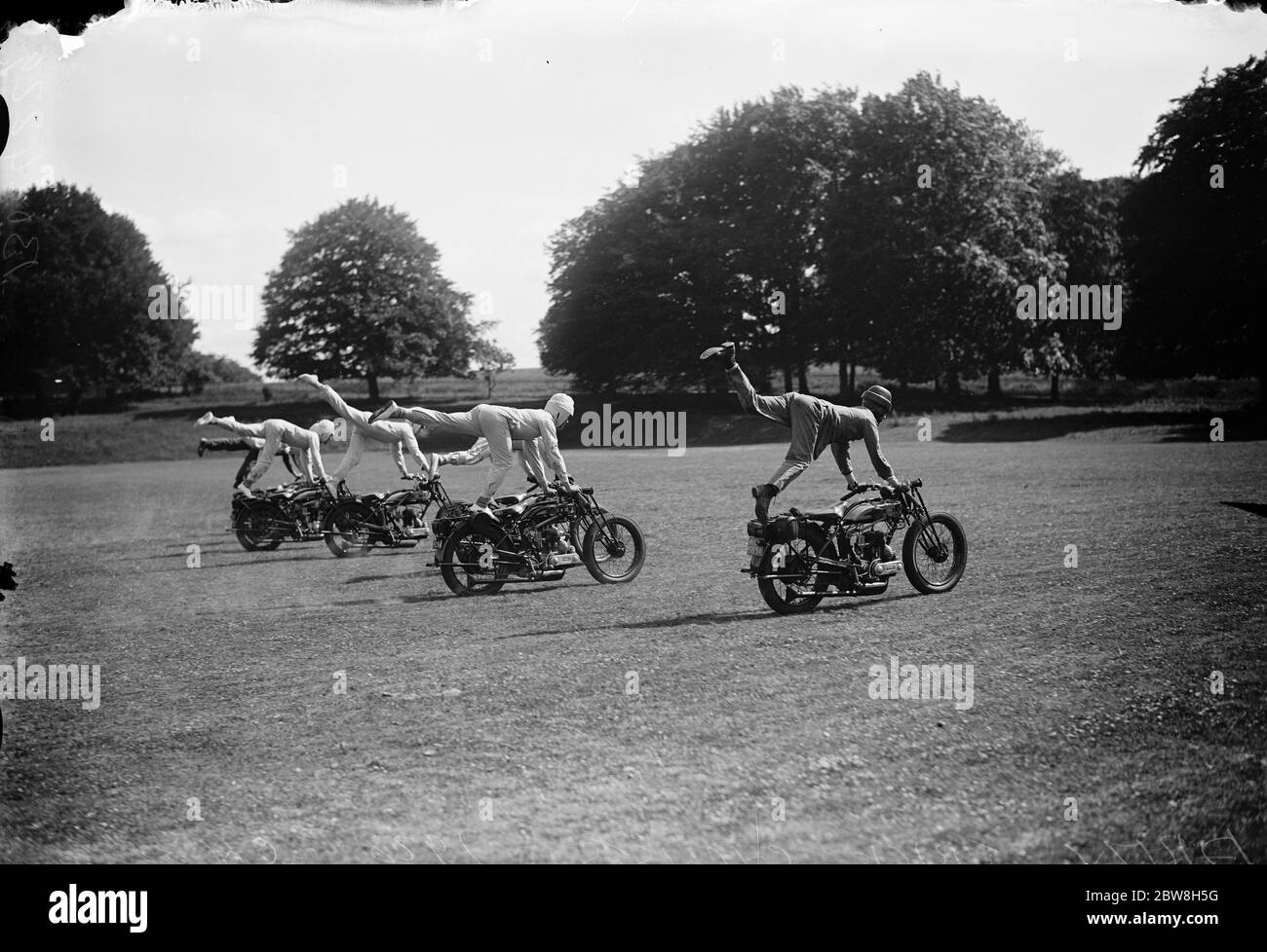 L'esercito come ciclisti trick . Attrazione per il prossimo Southern Command Tattoo. 10 luglio 1928 Foto Stock