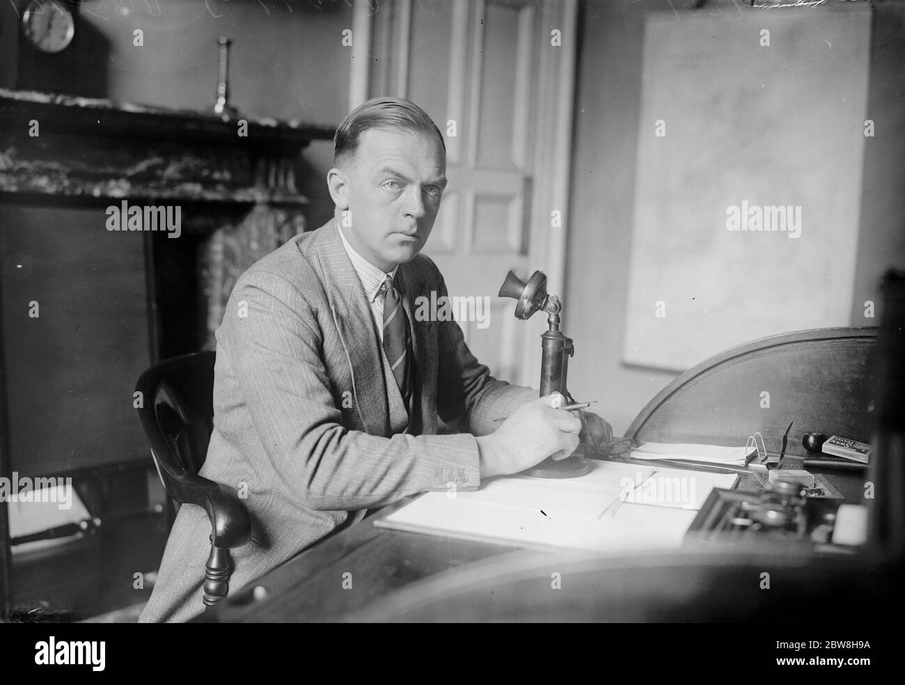 Ex - figlio del Premier come nuovo Ministro . Il maggiore G Lloyd George fotografò dopo aver preso il suo nominato . 4 settembre 1931 Foto Stock