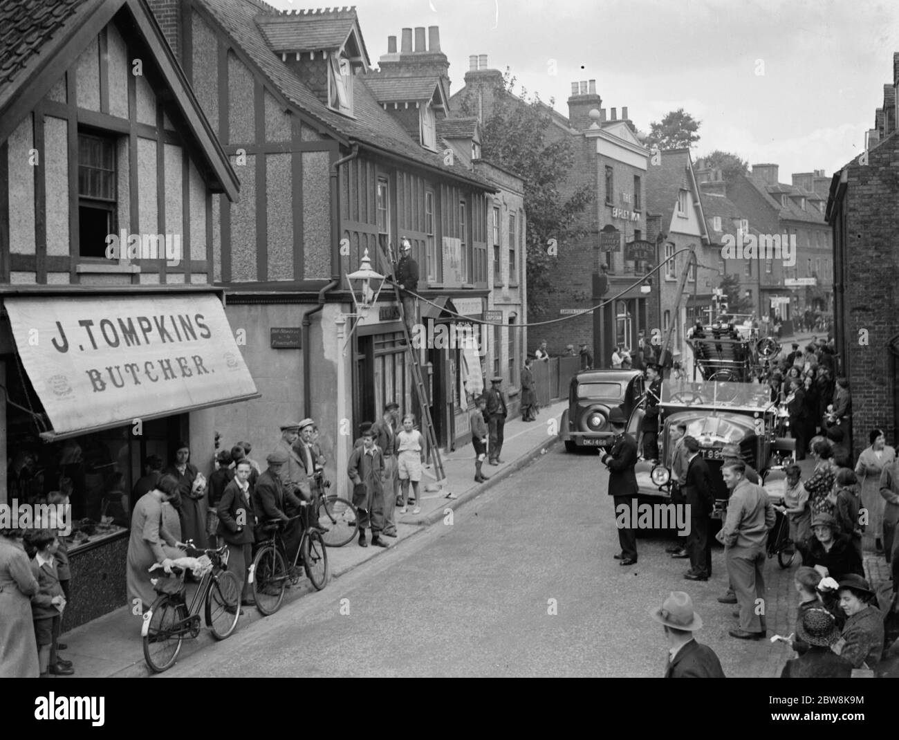 Un fuoco di casa a Foots Cray . 18 settembre 1937 Foto Stock