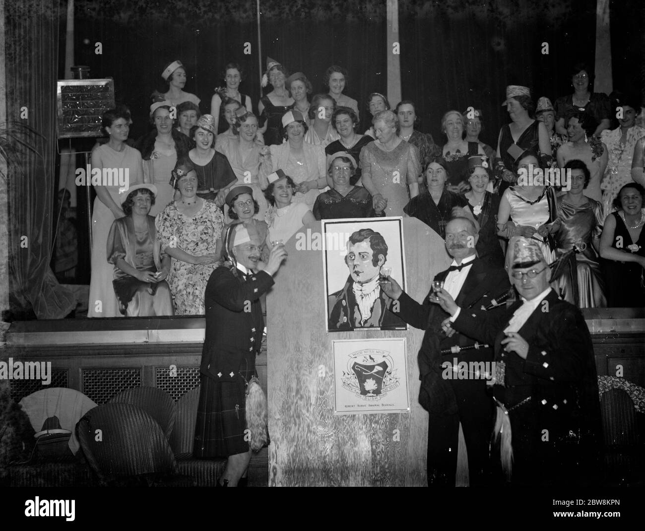 Brucia la cena a Petts Wood . 25 gennaio 1938 Foto Stock