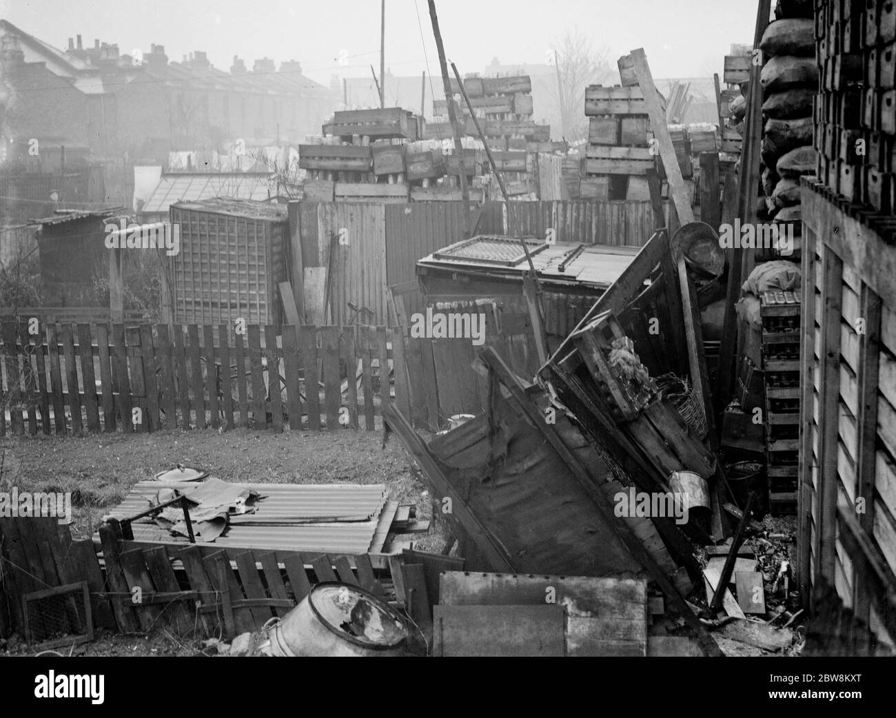 Collins fratelli impresa di costruzione . Il loro schema di ricostruzione della fabbrica locale di bottiglie . 1938 . Foto Stock