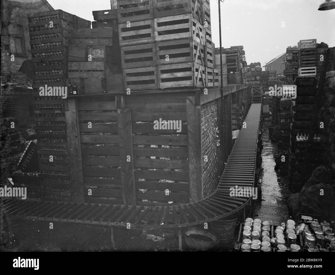 Collins fratelli impresa di costruzione . Il loro schema di ricostruzione della fabbrica locale di bottiglie . 1938 . Foto Stock