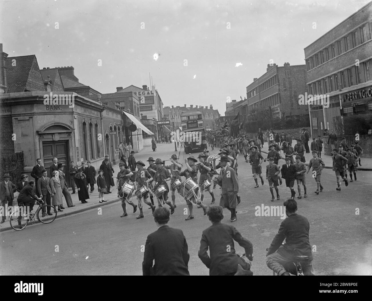 Sfilata di San Giorgio Day Scout a Sidcup . 1936 Foto Stock