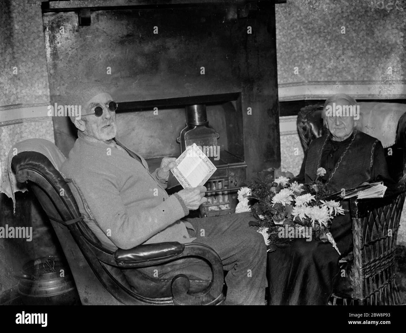 Il signor e la signora Smith in occasione del loro anniversario d'oro a Wilmington , Kent . 1935 Foto Stock