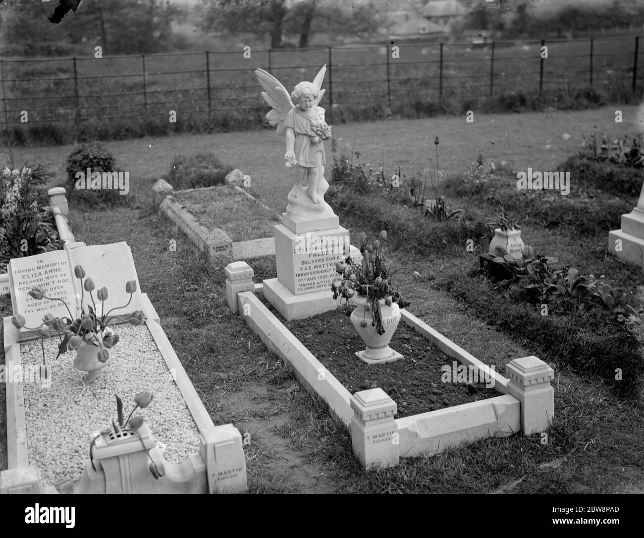 Tomba di Freddy Mathews , Sidcup . 1935 Foto Stock