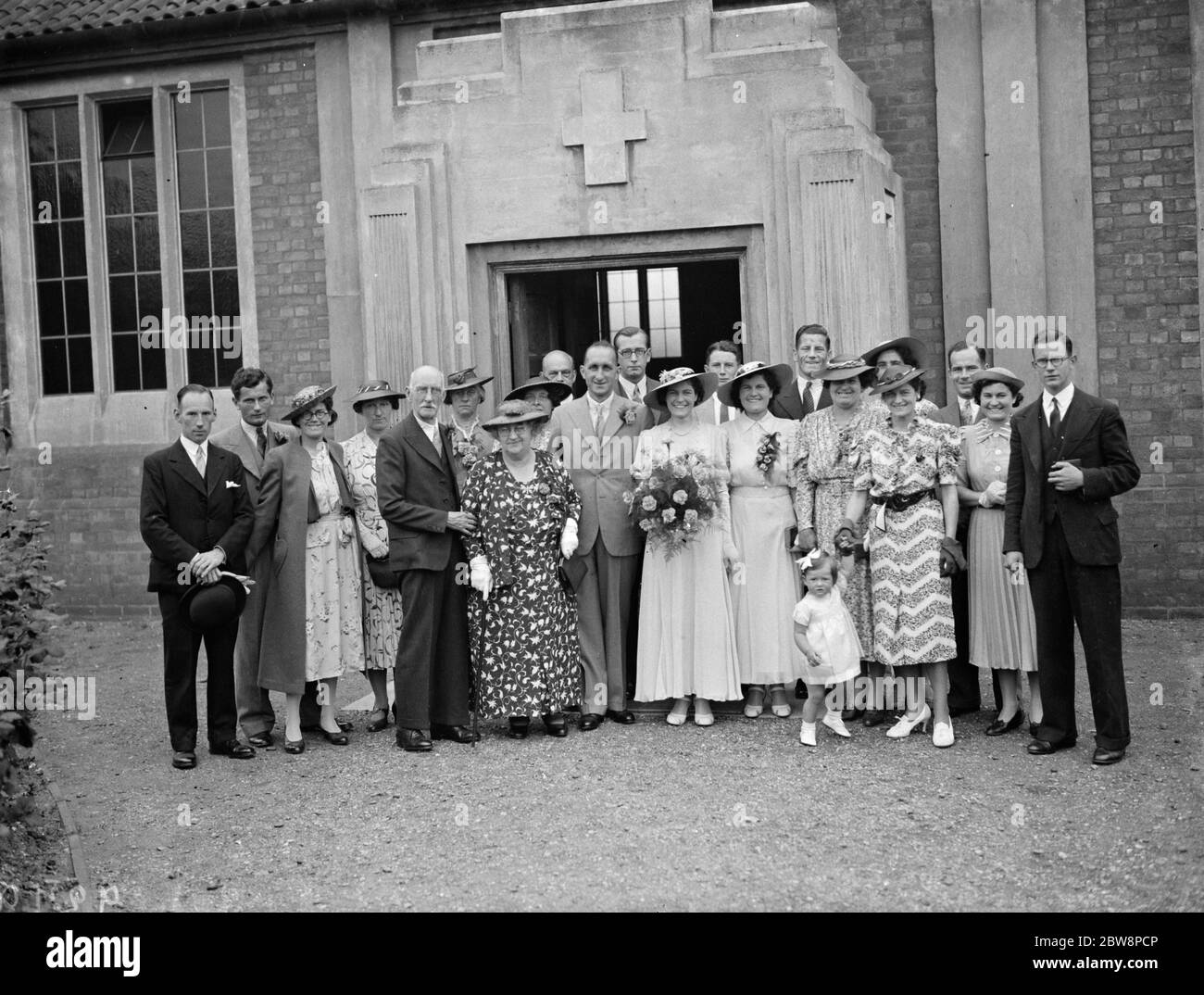Il matrimonio di F K Minch e N e ferri . La festa di nozze . 7 agosto 1938 Foto Stock