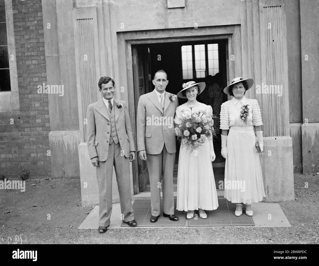 Il matrimonio di F K Minch e N e ferri . La festa di nozze . 7 agosto 1938 Foto Stock
