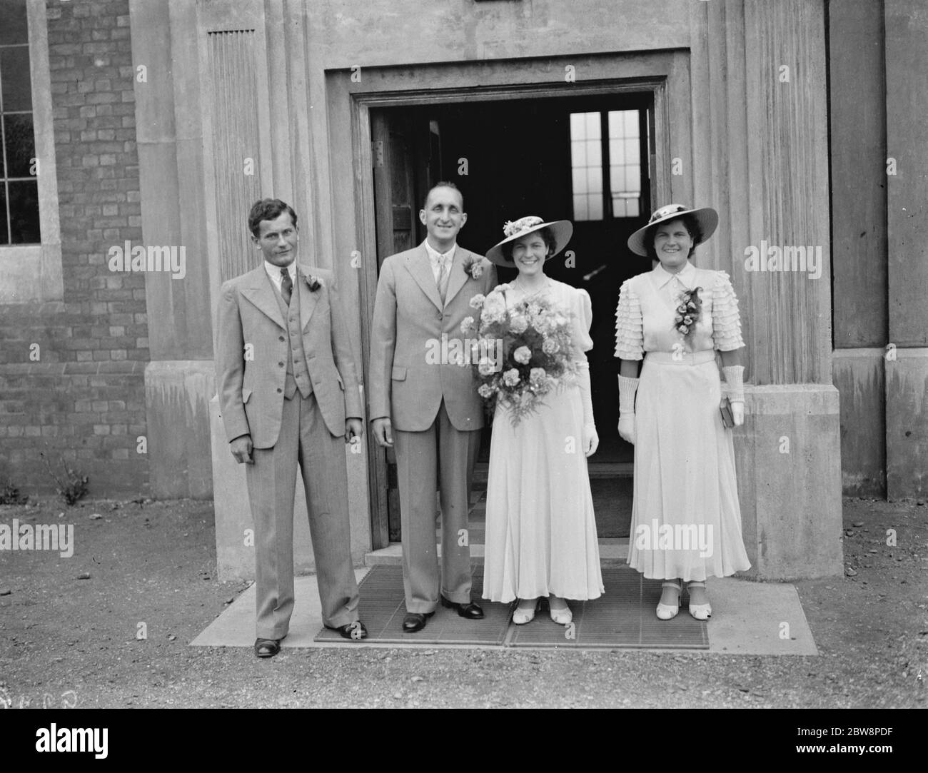 Il matrimonio di F K Minch e N e ferri . La festa di nozze . 7 agosto 1938 Foto Stock