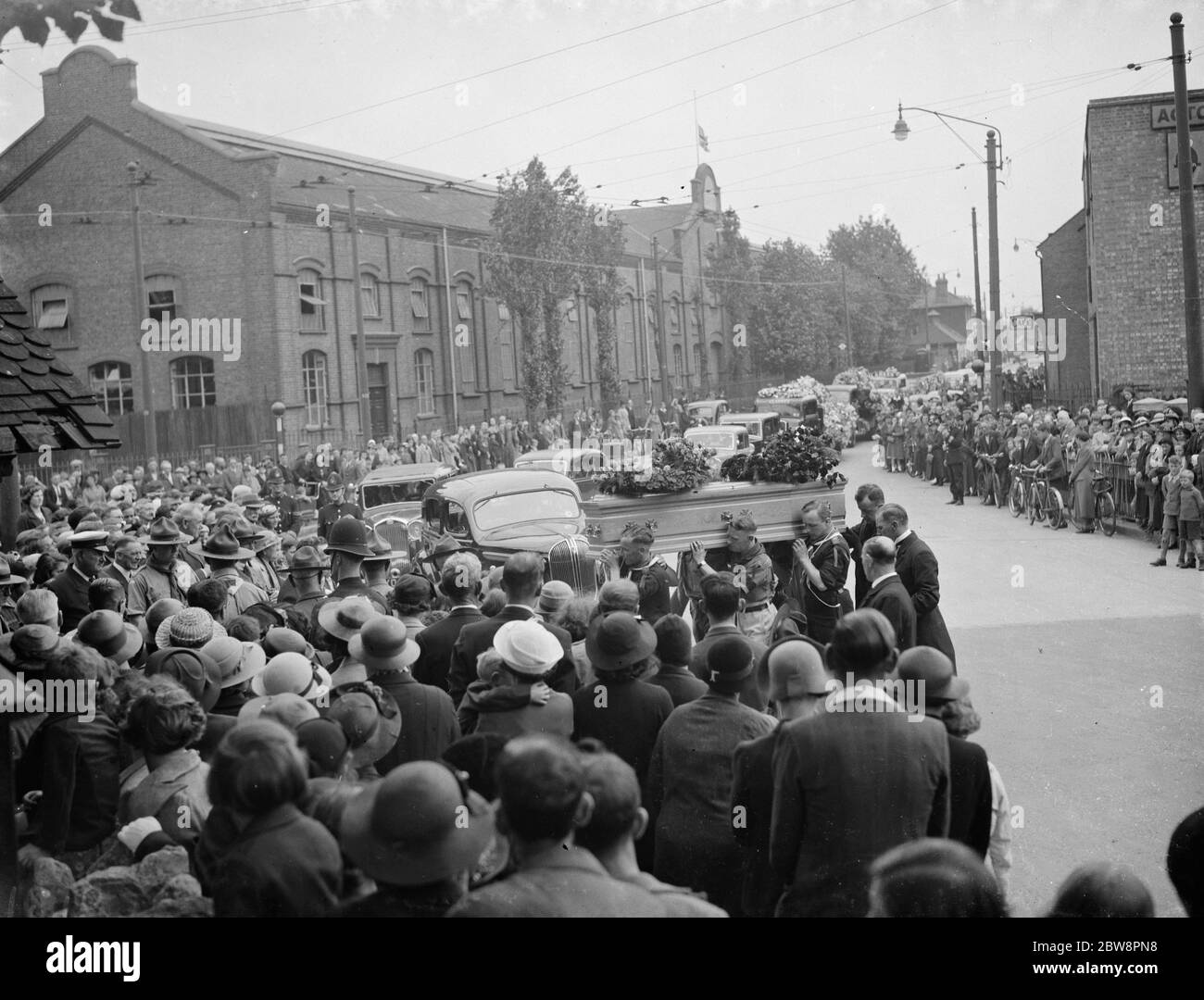 La processione funebre del sig. Frank Clark . 1938 Foto Stock