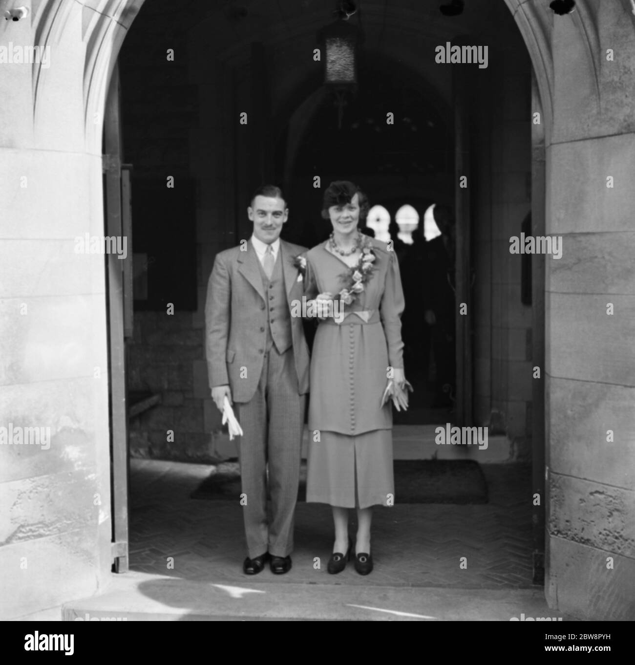 Il matrimonio di Goddard e Kemp . 1936 Foto Stock