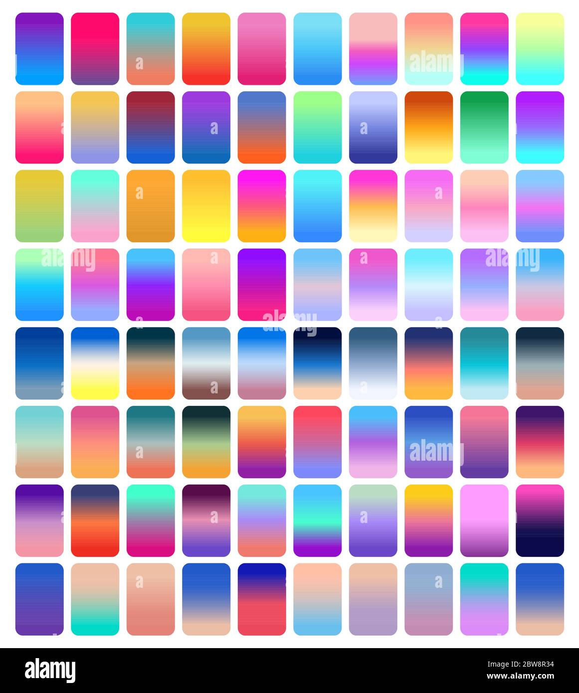 Set di combinazioni di colori differenti di gradiente - vettore Illustrazione Vettoriale