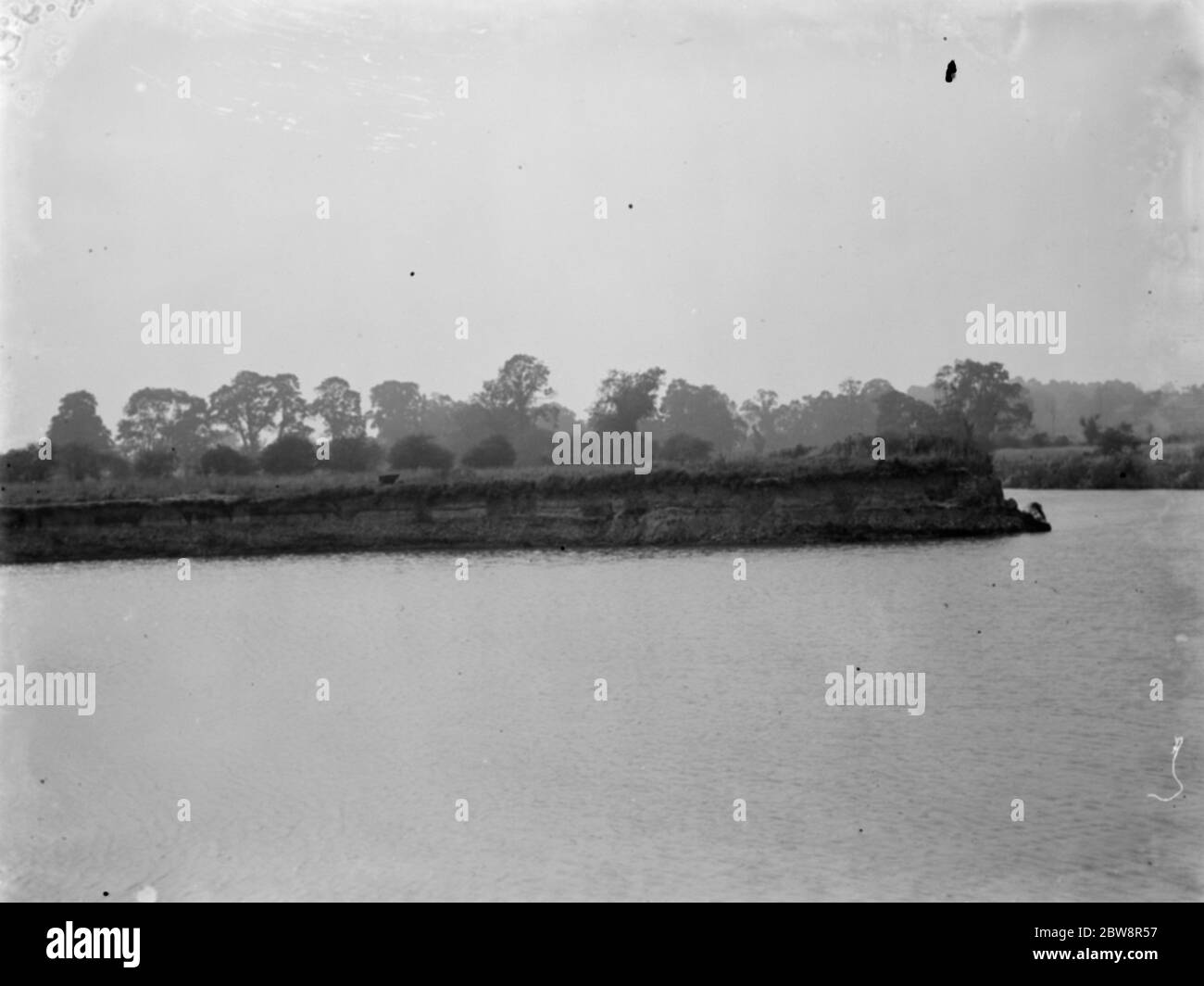 Una vista generale del sito dove è in corso lo scavo di una villa romana nella Valle di Cray , Kent . 1936 Foto Stock