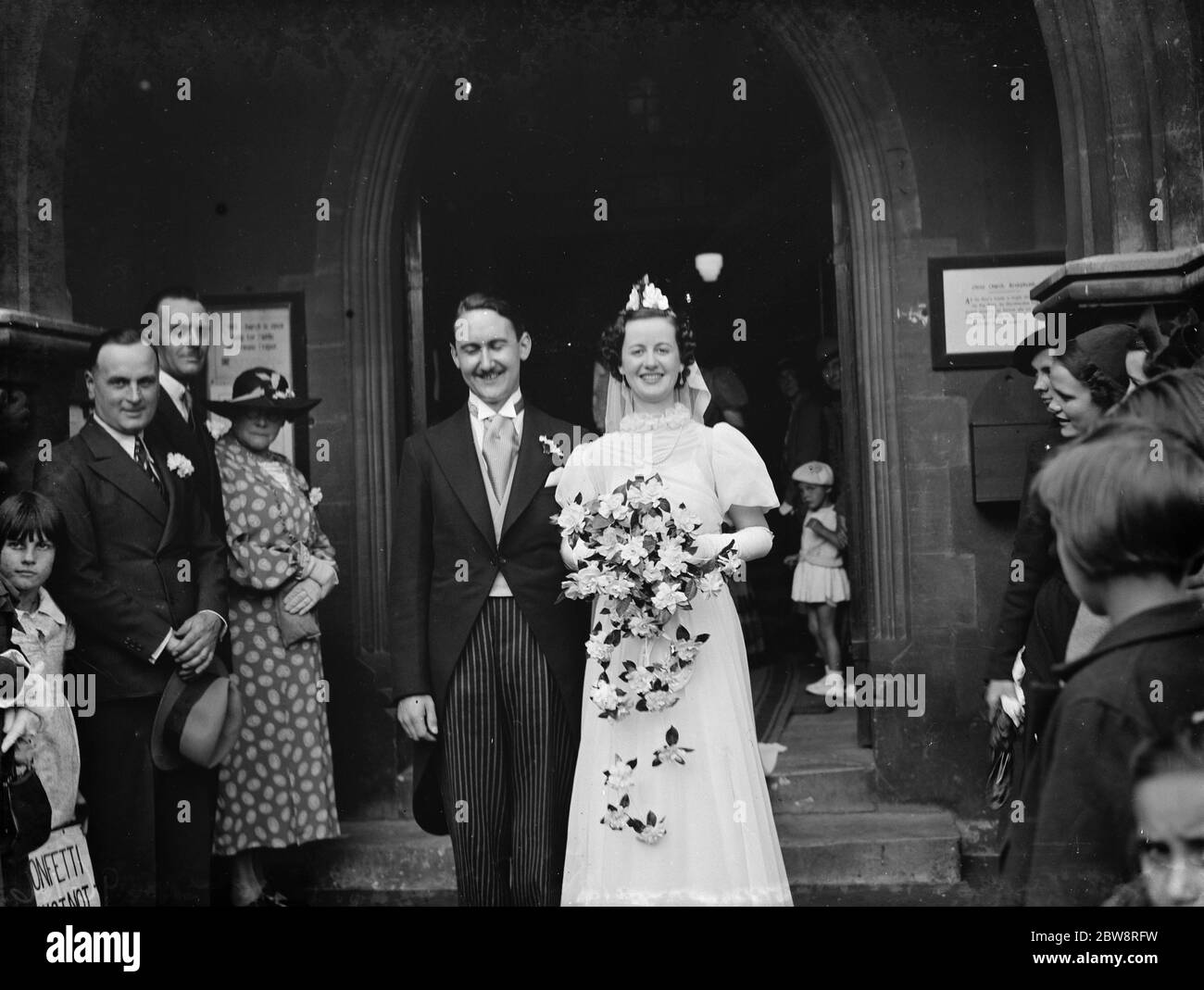 Il matrimonio di J T Starke e J Sadler . 1938 Foto Stock