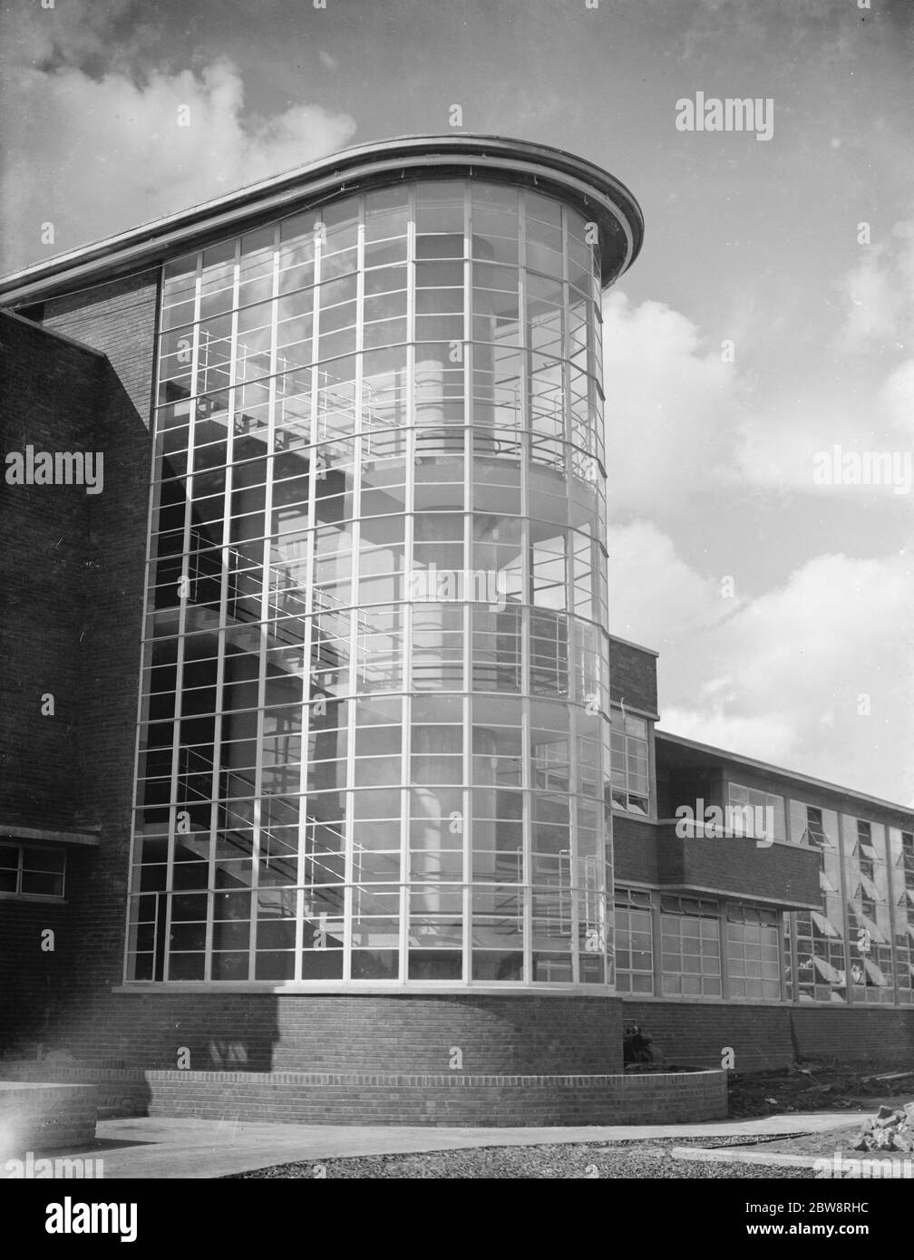 La County School for Boys a Sidcup , Londra . Una vista esterna del nuovo edificio. Foto Stock