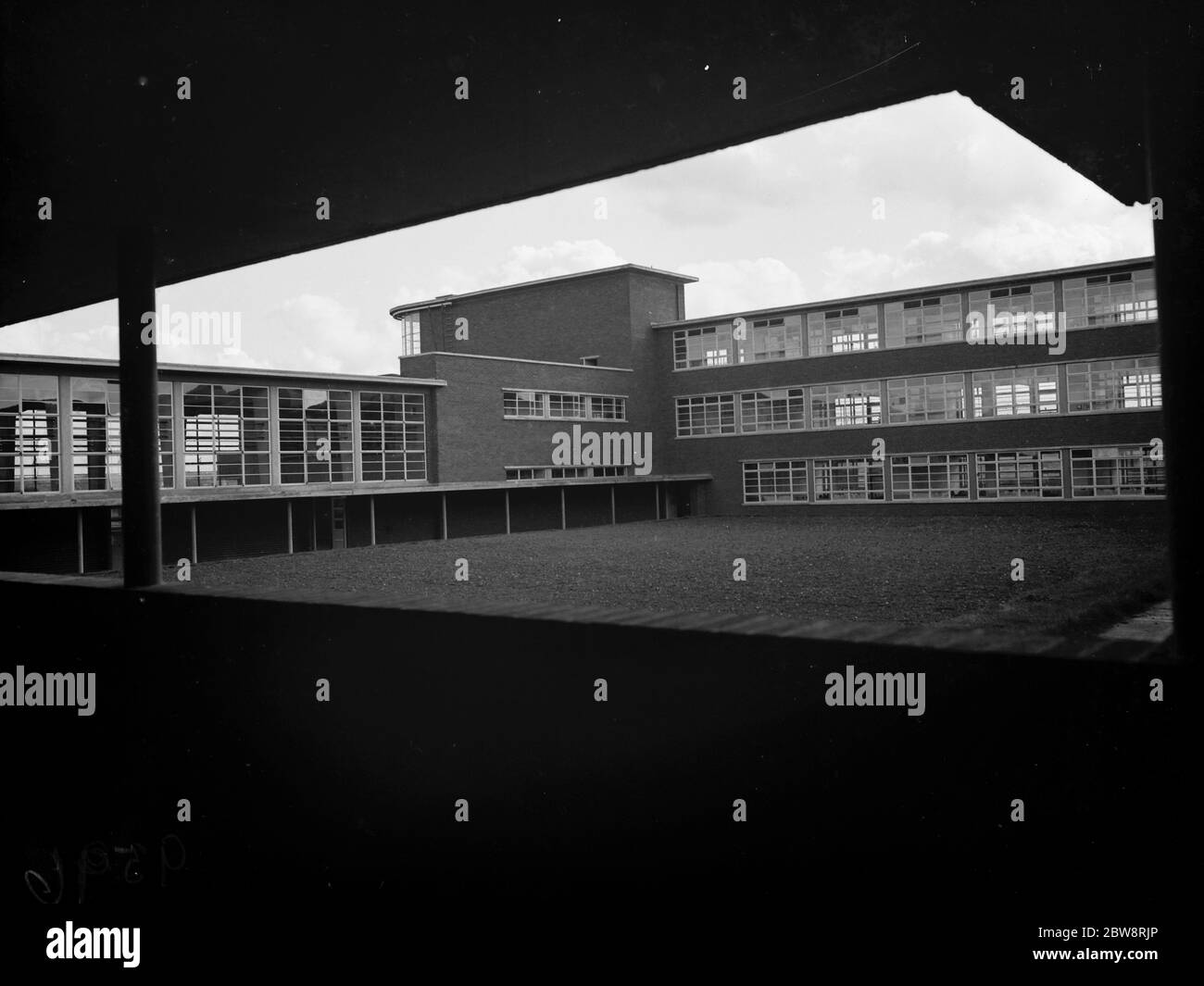 La County School for Boys a Sidcup , Londra . Una vista esterna del nuovo edificio. Foto Stock