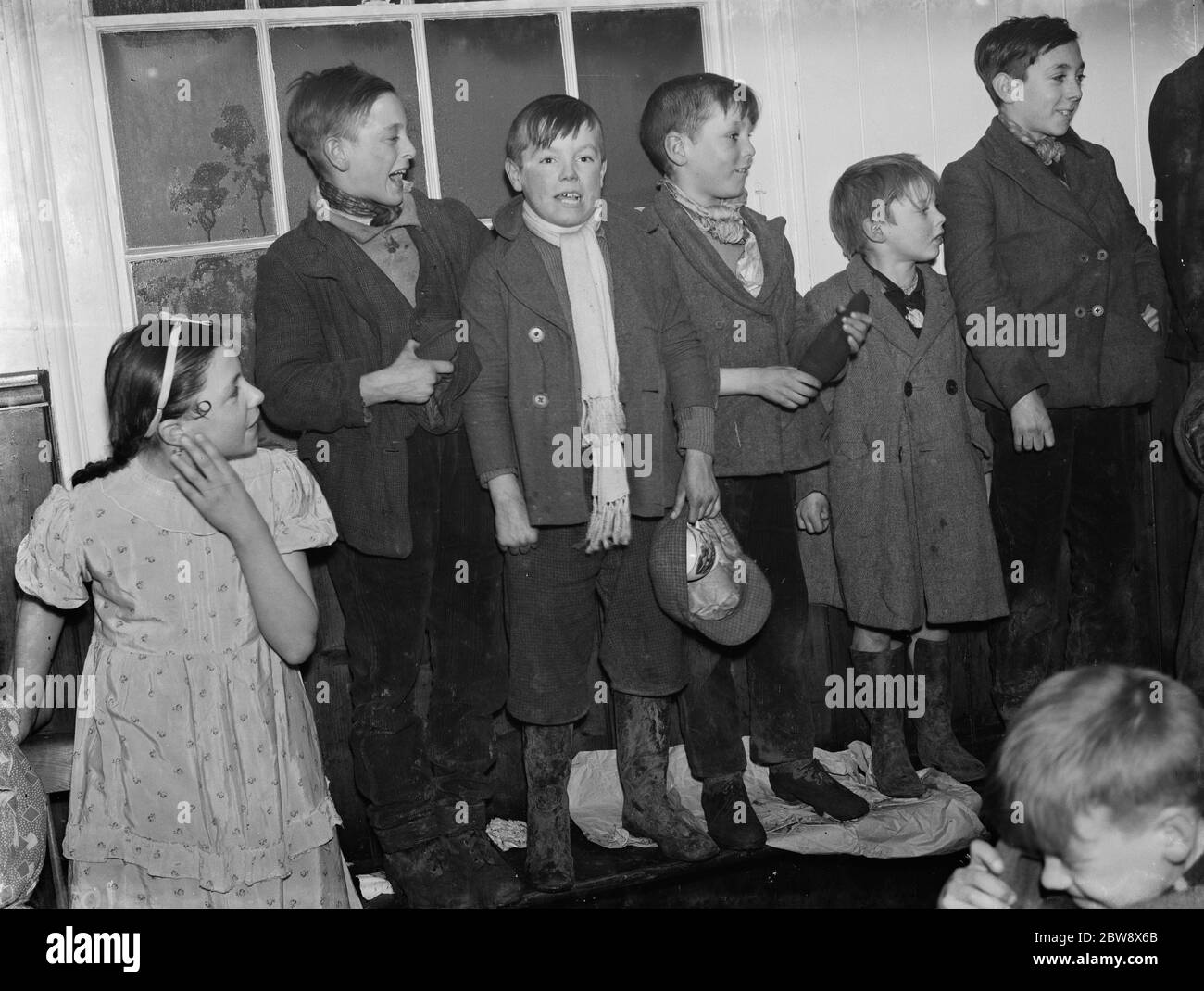 Festa dei bambini zingari , St Mary Cray . 19 gennaio 1939 Foto Stock