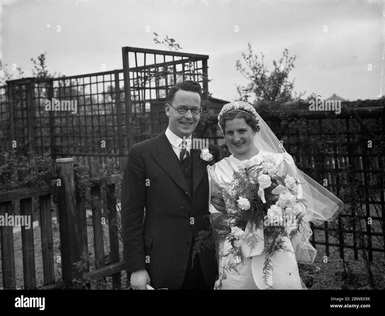 Il matrimonio di McMahon e J. 23 aprile 1938 Foto Stock