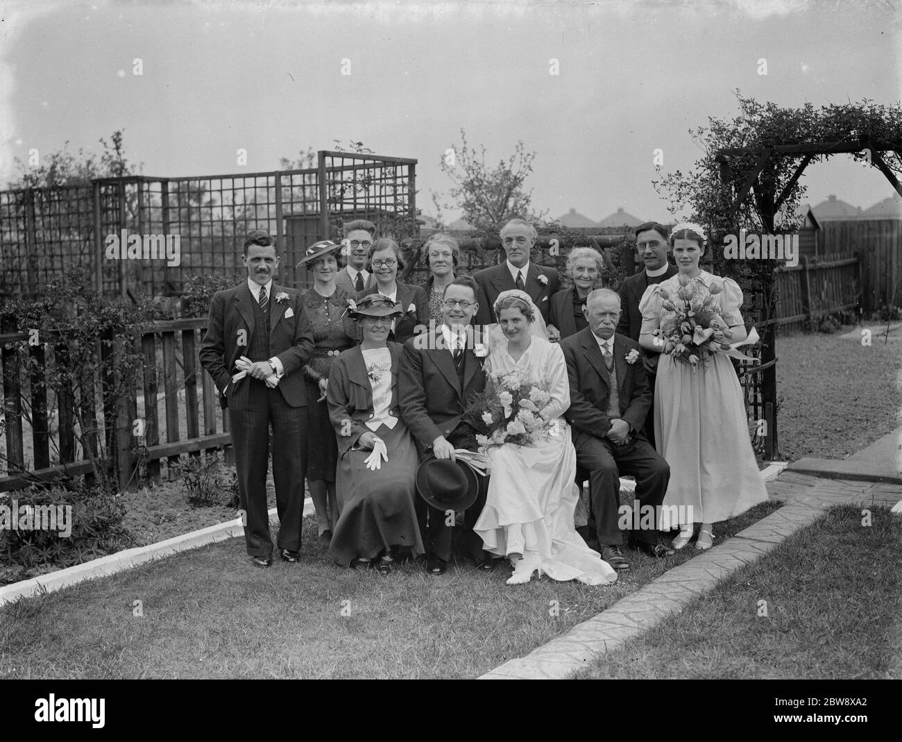 Il gruppo di nozze di McMahon e J. 23 aprile 1938 Foto Stock