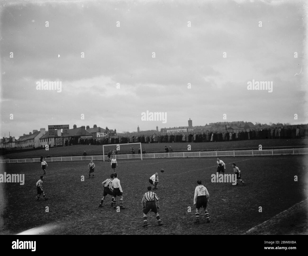 Preston North End Football Club in azione . 1937 Foto Stock
