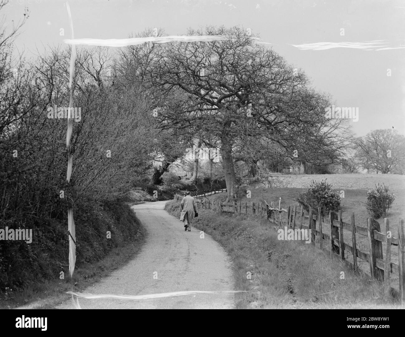 Scena stradale a Lenham , Kent . 1937 Foto Stock
