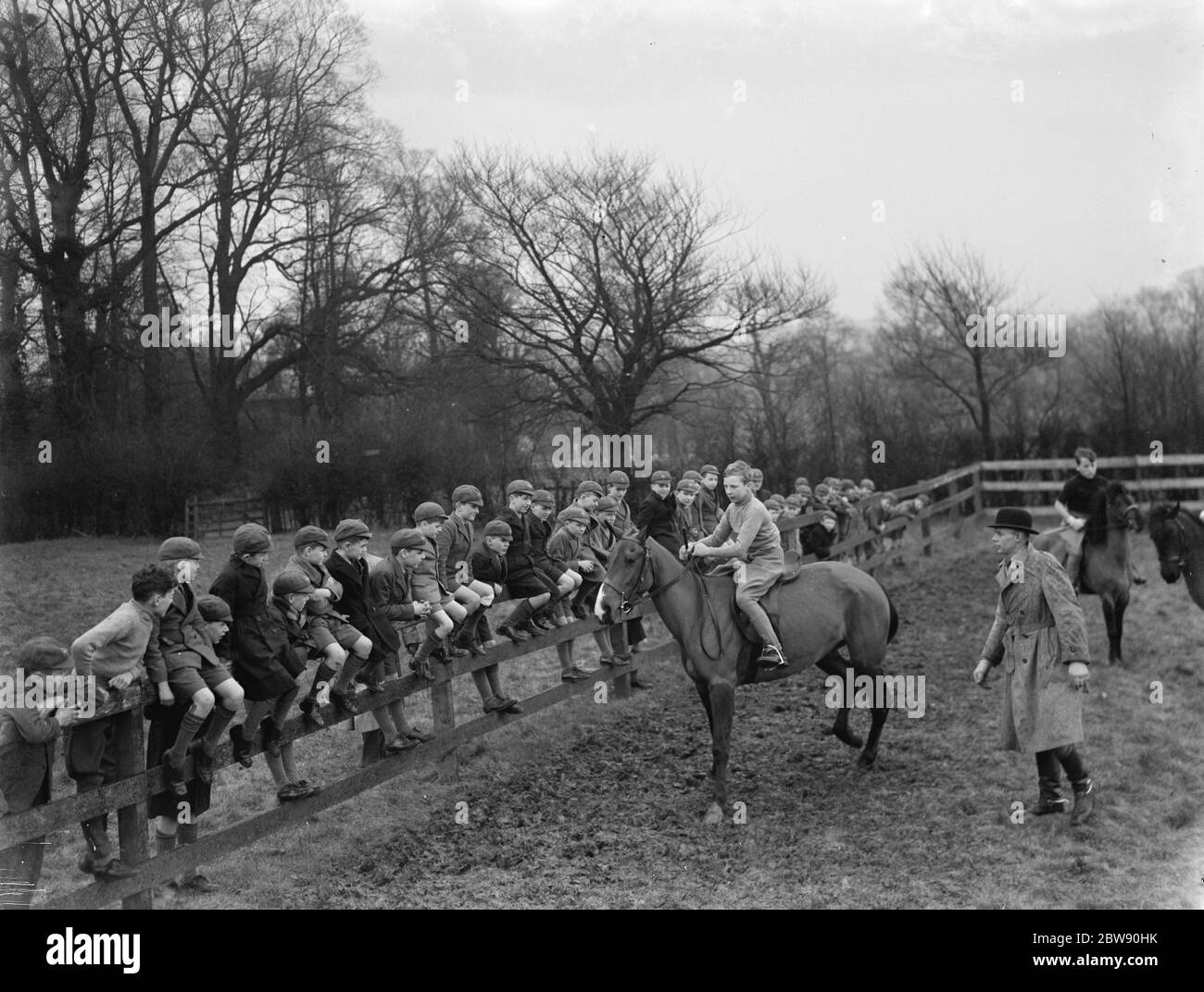 Hurst Riding School a Merton Court . 1937 Foto Stock