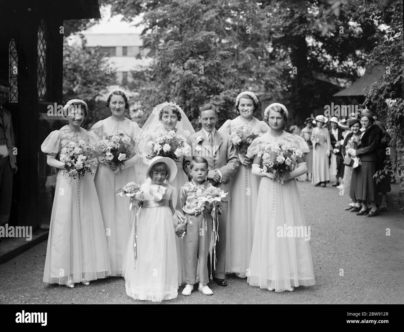 Il matrimonio di Sell e Miss Pithers . 19 giugno 1937 Foto Stock