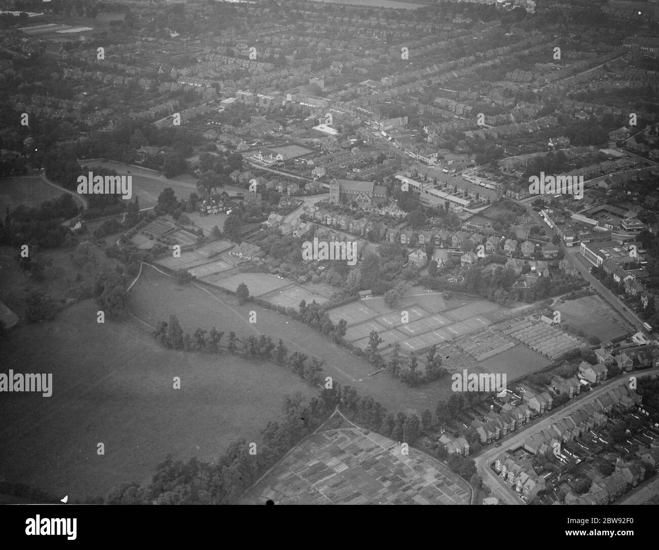 Una vista aerea di Sidcup , Kent . 1939 . Foto Stock