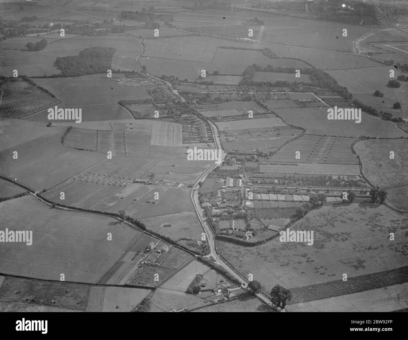 Una veduta aerea della fattoria di tripes a St Mary Cray , Kent . 1939 . Foto Stock
