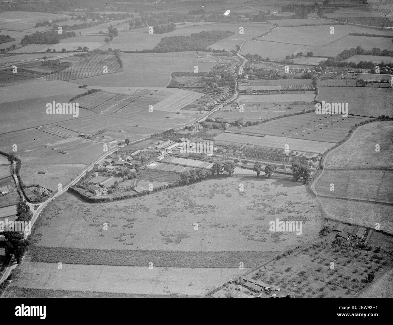 Una veduta aerea della fattoria di trippa a St Mary Cray , Kent . 1939 . Foto Stock