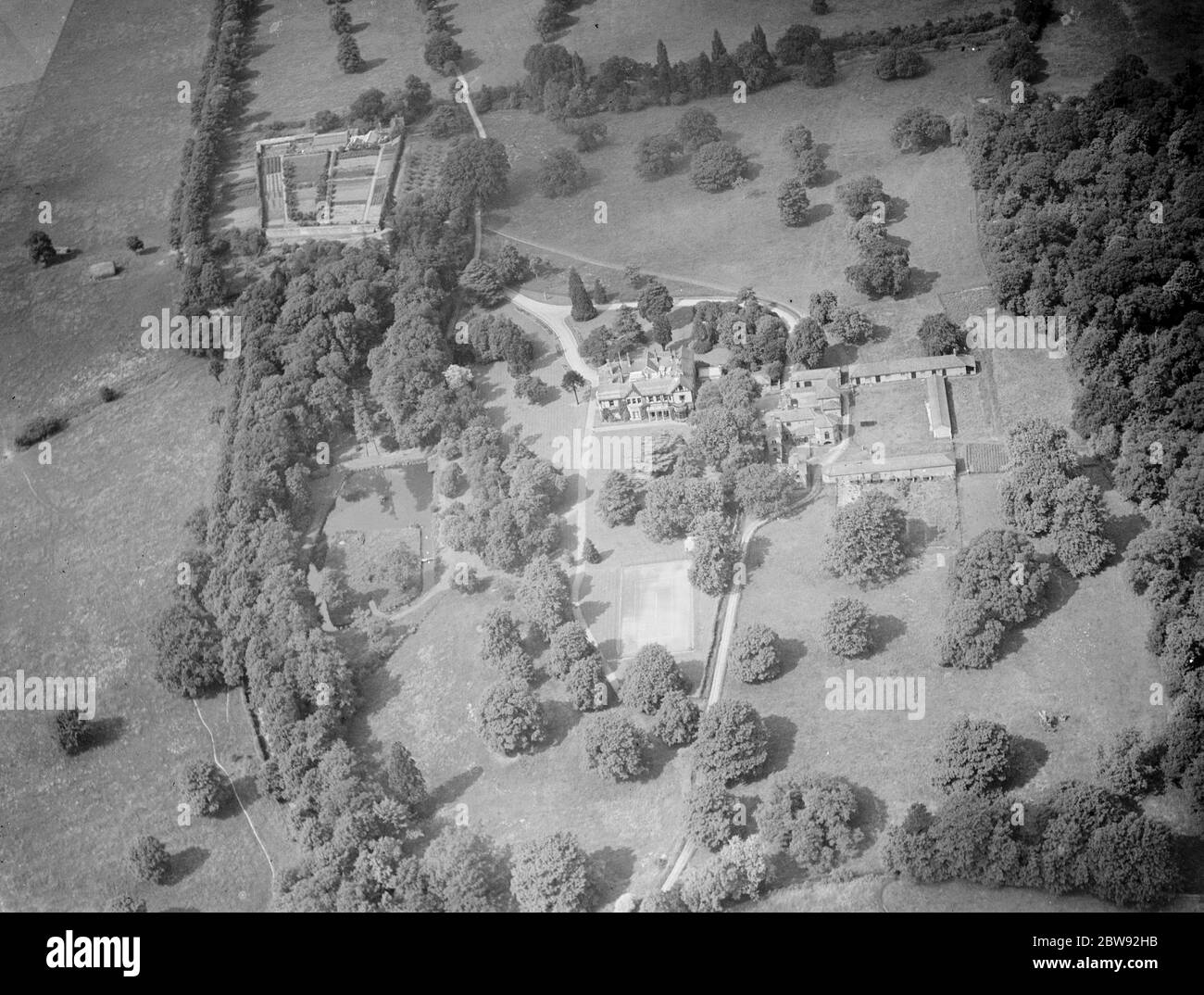 Una vista aerea di Kenmal Manor in Kent . 1939 . Foto Stock