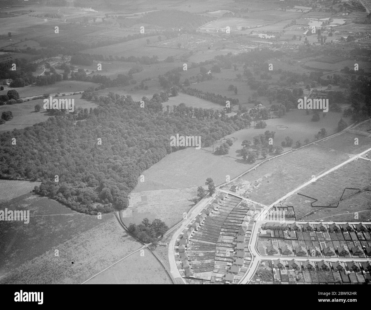 Una vista aerea di Footscray Place e North Cray Estate in Kent . 1939 . Foto Stock