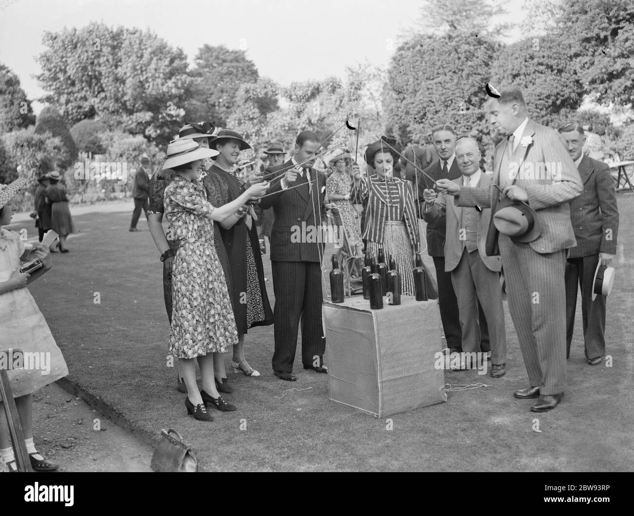 Partita di terra al Marl Lodge Fete a Bexley , Londra . 1939 Foto Stock