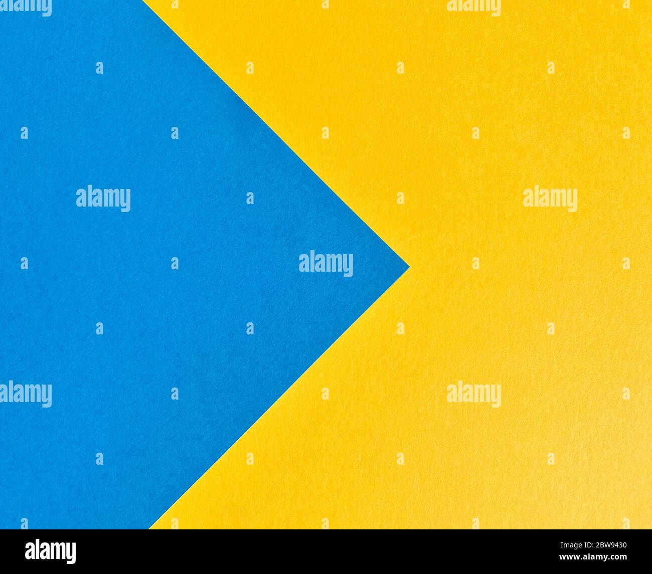 sfondo di carta di colore blu e giallo Foto Stock