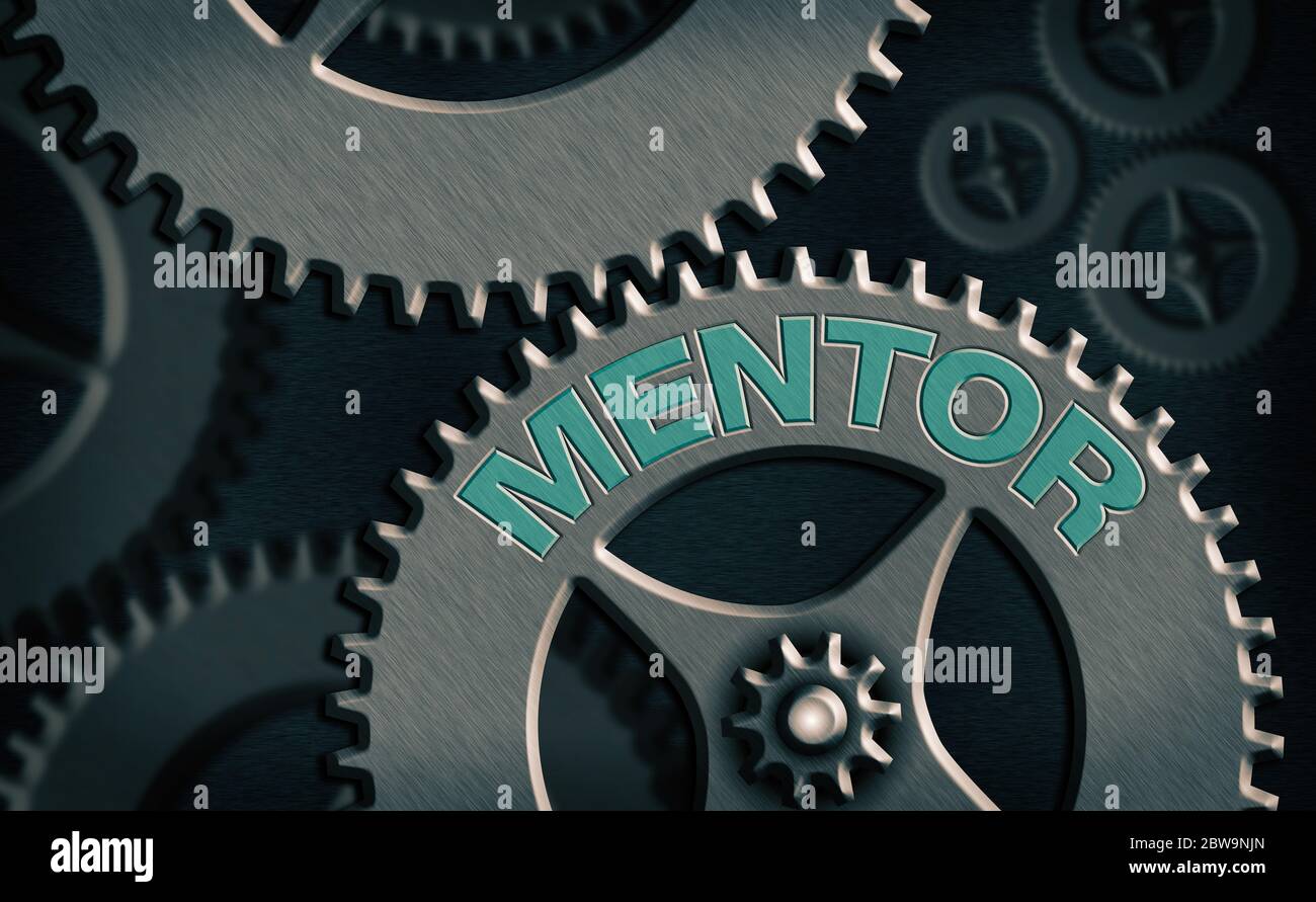 Guida alla scrittura a mano. Foto concettuale un individuo che si allena e guida qualcuno che ha il potenziale Foto Stock