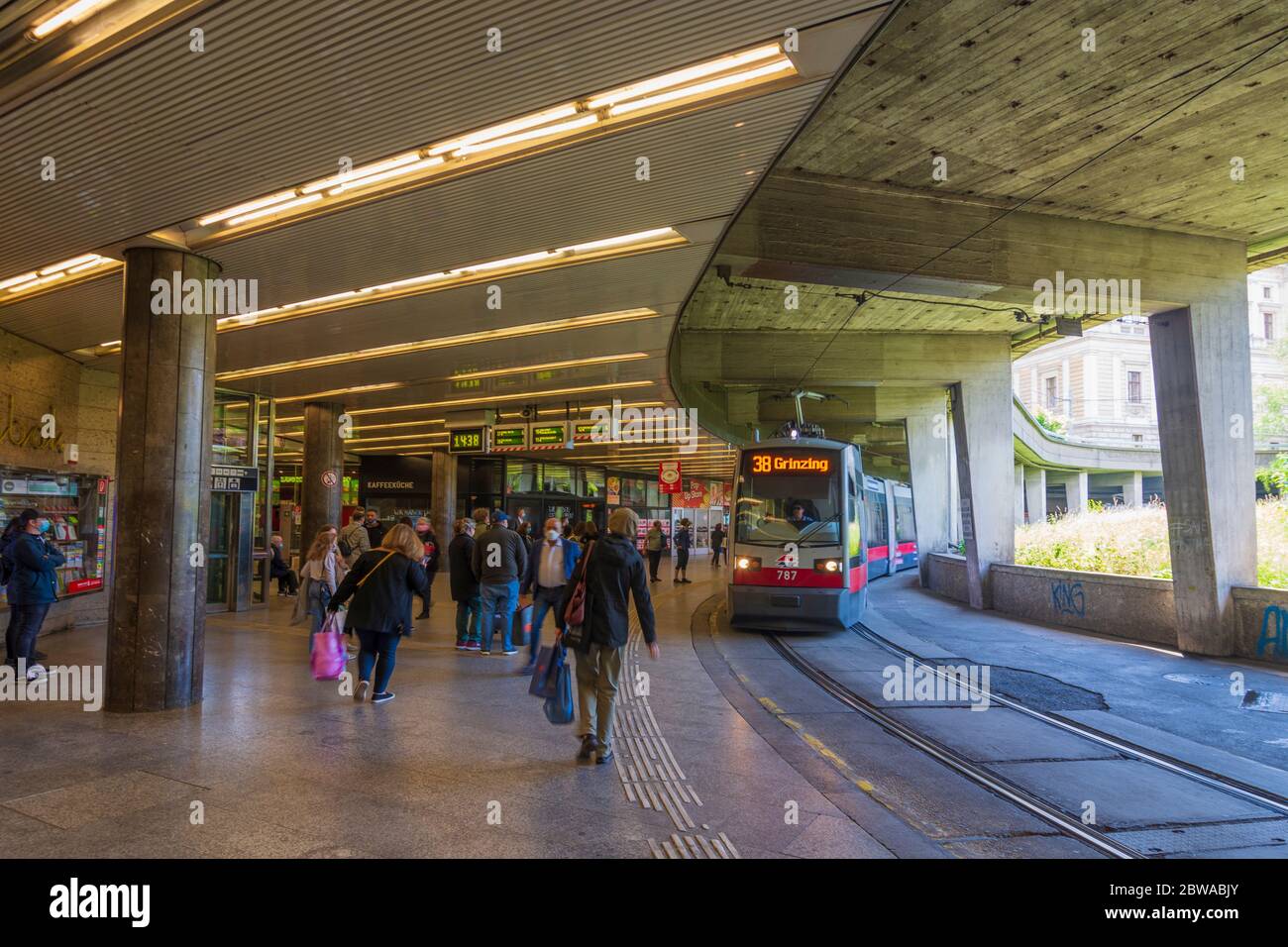 Vienna: Stazione di Schottentor (Jonas-Reindl, Jonasreindl), nel 01. Città vecchia, Vienna, Austria Foto Stock