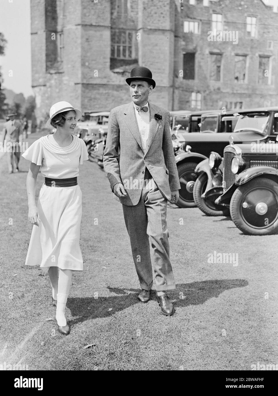 Cowdray Park Polo Week Lord Barnby e Hon Daphne Pearson 1933 Foto Stock